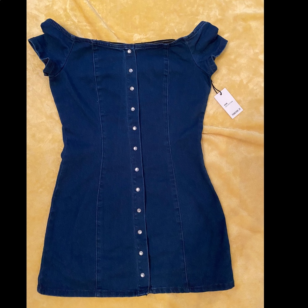 Jean button up dress